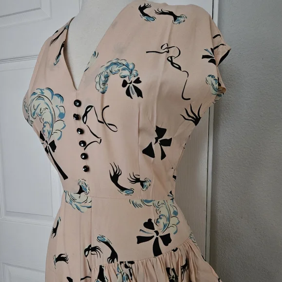 Rare Trashy Diva Slap and Tickle Pink Rayon Dress - Picture 3 of 13